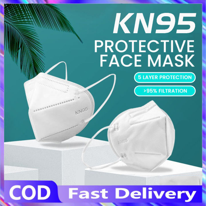 Kn95 Face Mask Original 50 /100Pcs Fda 5PLY Approved Black 100Pcs ...