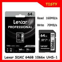 แท้ 100% Lexar SDXC 64GB 1066x  UHS-I Card Professional Silver Series (Read 160 Write 70MB/s)