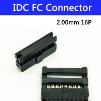 100ชิ้น2.00มิลลิเมตร IDC ซ็อกเก็ตหญิง FC 16จุด16pin 2*8สี่เหลี่ยมเชื่อมต่ออะแดปเตอร์ริบบิ้นเคเบิ้ล1.00มิลลิเมตร