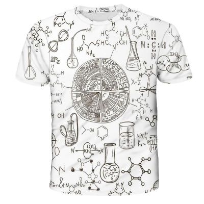 Funny Mathematical Shirt Phys Chemical Formula Summer Street 3D T Shirt Fashion O Neck Soft Oversized T Shirt Math T Shirt Shirt