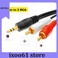 ixoo61 store 1.35M 3.5mm Stereo Male Jack to 2 RCA Male AV Music Audio Cable Cord AUX Cable for Mp3 Phone TV Sound Speakers