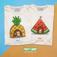 [ใหม่ล่าสุด] Fruit Camp Boy &amp; Fruit Camp Girl t-shirt เสื้อยืดลายเต้นท์ผลไม้ เสื้อคู่ เสื้อครอบครัว