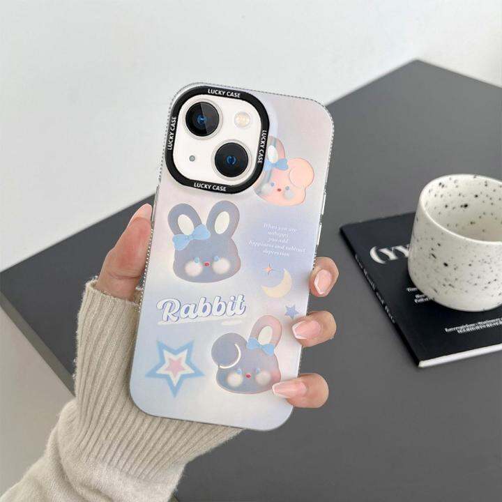 สำหรับ-iphone-casing-for-iphone-14-13-12-11-pro-max-x-xr-xs-max-8-7-6-6s-plus-se-2020-cute-rabbit-phone-case-laser-soft-protective-cover