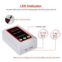 HTRC B3 2-3S เครื่องชาร์จ LiPo แบบกะทัดรัด7.4-11.1V รุ่น AC RC เครื่องชาร์จแบตเตอรี่สมดุล