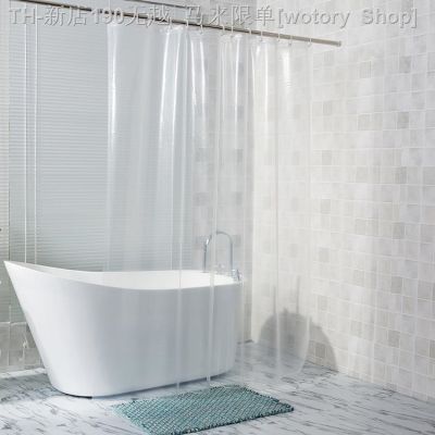 【CW】❦  Transparent Shower Curtain PEVA Curtains for Mildew Hotel with Hooks