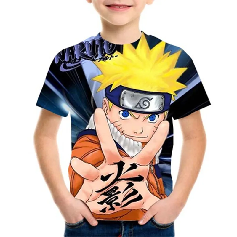 Moda New Summer Kids 3D Naruto Imprimir T-shirt dos meninos Respirável  Street Style Vortex Naruto T-shirt Crianças 4-14T Traje Dos Desenhos  Animados - AliExpress