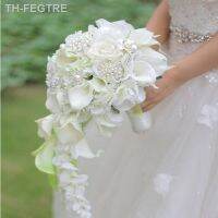 【hot】☁☸  Horseshoe flower wedding bridal bouquet hand tied bridesmaid artificial home holiday party