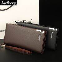 Baellerry Designer Men Leather Wallets High Quality Zipper Long Wallet Clutch