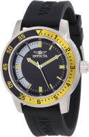 Invicta Mens 12846 Specialty Black Dial Watch, Black/Yellow