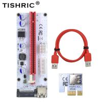 【SALE】 windsenwhistgriz1979 TISHRIC VER008S Molex 4Pin SATA 6PIN PCI Express PCIE PCI-E ไรเซอร์การ์ด008S 008อะแดปเตอร์1X ถึง16X USB3.0เครื่องขุดเหมือง