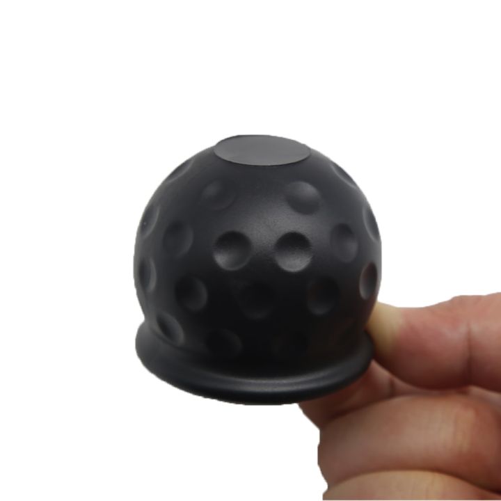 50มม-สีดำแถบเชื่อมต่อฝาครอบบอลฮู้ดเทรลเลอร์ฝาครอบเทรลเลอร์บอล-ruer-บอลต่อพ่วงป้องกันฝาครอบบอลตกแต่งรถยนต์แบบสากล