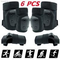 ┋ 6 Pcs Knee Pads Bracers Elbow Brace Men Women Thickening Sports Safety Protector For Cycling Skate Boarding Football Volleyball