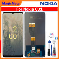 จอ LCD แบบดั้งเดิม MagicMeta สำหรับ Nokia C31จอแสดงผล LCD แบบสัมผัสหน้าจอ Digitizer แทนการประกอบสำหรับ Nokia C31 TA-1499, TA-1497, TA-1493หน้าจอแสดงผลพร้อมเครื่องมือฟรี