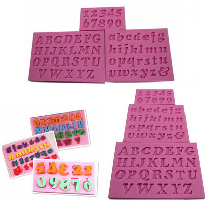 baoda 3 pcs ใหม่ MINI Letter Number ซิลิโคน handmade fondant เค้กตกแต่ง DIY แม่พิมพ์