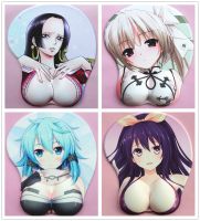 2020 new version Japanese anime 3d mouse pad wristbands Cartoon Creative sexy mouse pad Chest beauty mouse pad Free Shipping