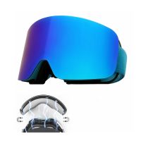 Cylindrical Magnetic Ski Goggles for Men Women Double Lens Anti-fog Snow Glasses Mask Big Windproof UV Snowboard Eyewear