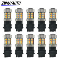 10PCS Switchback Led Dual สี T25 3157 Led P21/5W 1157 BAY15D หลอดไฟ Led T20 7443 W21/5W ไฟเลี้ยวรถ DRL สีขาวสีเหลือง