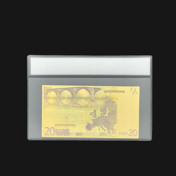 ธนบัตรฟอยล์สีทองชุบ24k-ใส่ได้ตรงจากโรงงานของขวัญดีๆธนบัตรสกุลเงิน20ยูโรพร้อมกรอบ-coa