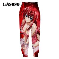 LIASOSO Mens High School Anime Pants DxD 3D Printing  Girl Bikini Role Playing Mens Pants Sports Pants Street Clothing Big Pants