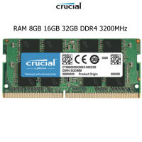 Crucial RAM หน่วยความจำสำหรับเล่นเกมความจุ8GB 16GB 32GB DDR4 3200MHz หน่วยความจำสำหรับเดสก์ท็อป1.2V 260-Pin DIMM สำหรับแล็ปท็อป