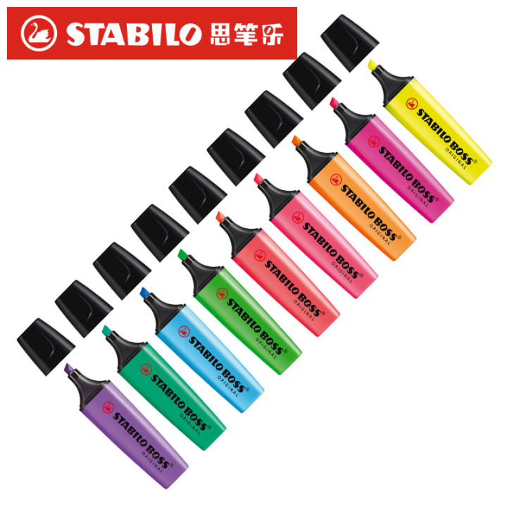 15สี-stabilo-boss-markers-textmarker-original-70ปากกาเน้นข้อความ-stroke-key-marker-พร้อมความจุขนาดใหญ่สีเครื่องเขียน