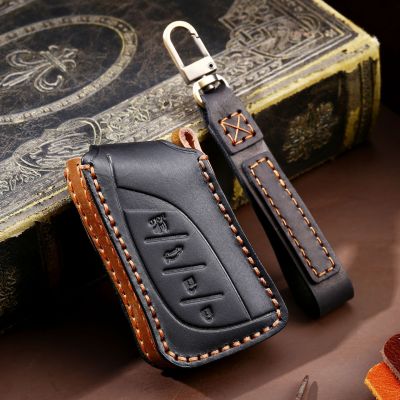 Luxury Car Key Case Cover Leather Fob Protector for LFA Lexus Ux Ux200 Ux250h Es200 Es300h Keyring Holder Accessories Keychain