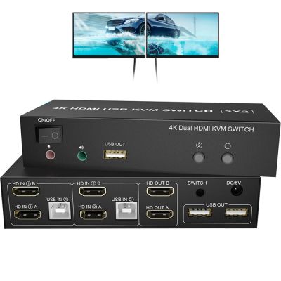 【CW】▥❒  KVM 60Hz 2 Port USB Switcher out Mixed Display Monitors Computer laptop