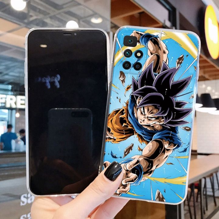 anime-silicone-case-for-xiaomi-redmi-10-2022-cover-capa-funda-soft-bags-clear-for-redmi-10-dragons-balls-son-gokus-transparent