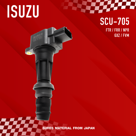 sures-ประกัน-1-เดือน-คอยล์จุดระเบิด-isuzu-ftr-frr-npr-gxz-fvm-ตรงรุ่น-scu-705-made-in-japan-คอยล์หัวเทียน-อีซูซุ-หกล้อ