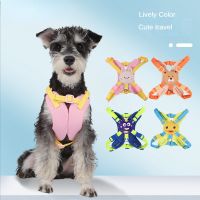 【FCL】♚♈☾ Adjustable Small Dog Harness and Leash Set with Cartoon Pattern Chihuahua Collars Accesorios Supplies