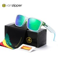 Color Block Frame Mirrored Sunglasses Brand VZ vonzipper Polarized Sports Men Driving Party eyewear Sun Glasses UV400 With Case