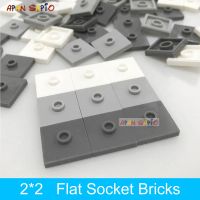 50pcs DIY Building Blocks Convex Seat Bricks 2x2 Dots Educational Plastic Toys for Children Compatible Brands Kids Gifts 87580