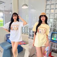 [Lets Go] เสื้อยืดพร้อมส่ง เสื้อครอป เสื้อยืดโอเวอร์ไซต์  (Honey Mood) ลายใหม่มากแรงง มาแย้วว ? เนื้อผ้า cotton 1OO% ครอปอก36" ยาว16" Oversize อก 42" ยาว 23"