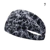 【YF】 New Men Wide Headband Elastic Fitness Gym Sweatband Headscarf Bandage Camouflage Man Hair Band Running Cycling Accessories