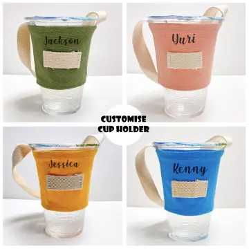 Canvas Reusable Bubble Boba Milk Tea Coffee Drinks Cup Bag Holder Portable