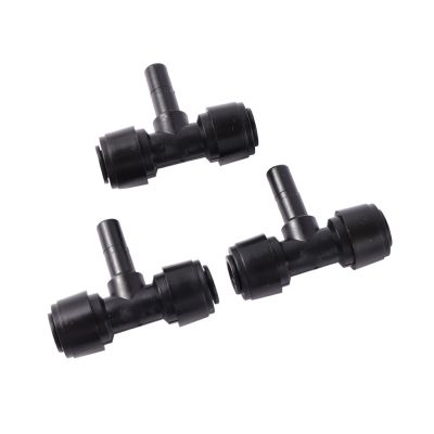 ；【‘； 1/4 Pipe Tee Plug Elbow Quick Connector Garden Misting System Water Connectors Aquarium Reverse Osmosis System Fittings 2 Pcs