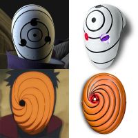 Naruto Uchiha Obito White Mask A Fei Sanmagatama White Tiger Pattern Cos Props Halloween 【OCT】