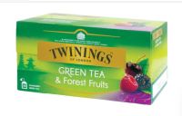 Twinings Tea Green Tea &amp; Forest Fruit Tea ชาทไวนิงส์ ชาเขียว ผสม ฟอร์เรส ฟรุตส์ ผลไม้ตระกูลเบอรี่ ชาอังกฤษแท้ 100%  1 แพ็ค 25 ซอง