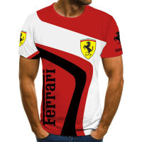 Ferraris เสื้อยืดสำหรับผู้ชายเด็กแขนสั้นน้ำหนักเบาและสบายแขนสั้นเสื้อยืดครอบครัวแฟชั่นเสื้อยืดคอกลม