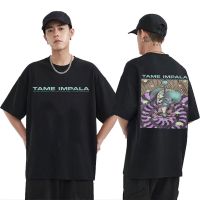 Limited Tame Impala Double Sided Print T-shirts Arctic Monkeys Tshirt Men Fashion Hip Hop Tees Male Loose O Collar T Shirt