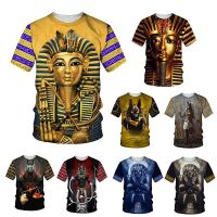 Mens T Shirt Egyptian Culture 3D Printing Tee Shirts For Men Daily Causal Graphic T-Shirt Summer Vintage Kids Top Women Clothes