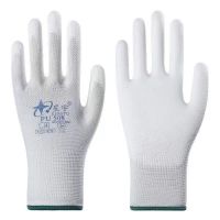 Xing yu PU508 coated palm Labour protection glove white nylon comfortable antistatic packaging breathable protective gloves work thin