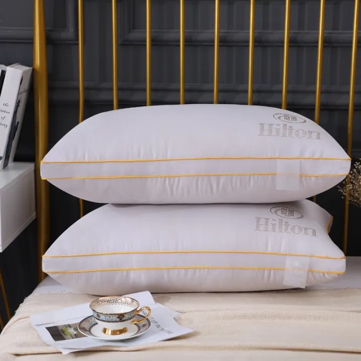 5 Star Hotel Quality Hilton Premium Double line feather Pillow 100