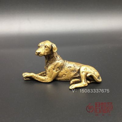 TODAY SALE เครื่องประดับสุนัขทองแดงสุนัขราศีทองเหลืองสุนัขลายจุดที่จับลายสุนัขสีบรอนซ์แบบโบราณ Paperweight ศิลปะทำจากทองสัมฤทธิ์พระพุทธรูปทิเบตเนปาล
