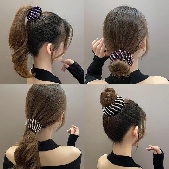 korean-style-mesh-round-hair-clips-bird-nest-hair-bun-maker-lazy-man-hair-curler-bird-nest-bun