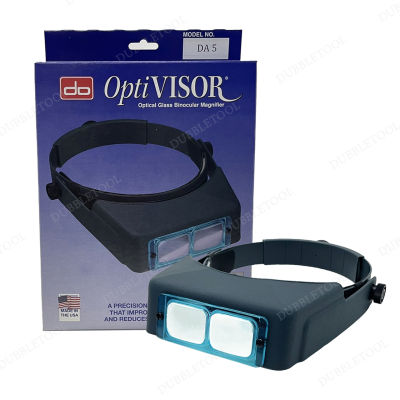 เเว่นขยายสวมหัว Opti VISOR รุ่น DA ของแท้ เลนส์กระจก แว่นสวมหัวส่องขยายชิ้นงาน แว่นขยายสวมหัวแกะสลัก Optical Glass Binocular Magnifier