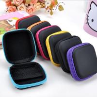 1pc Zipper Earphone Case Leather Earphone Storage Box Portable Travel USB Cable Organizer Carrying Hard Bag For Coin Memory Card