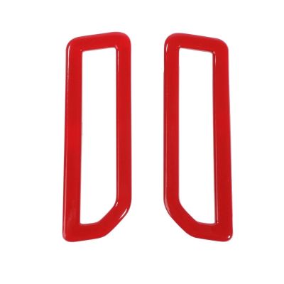 dfthrghd Car A-Pillar Air Vent Outlet Decoration Cover Frame Trim for Ford Bronco 2021 2022 Interior AccessoriesABS Red