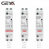 GEYA Din Kontaktor AC Modular Rumah Tangga Terpasang Rel Untuk Rumah Pintar Hotel AC220V 2P 16A 20A 25A 2NC 2NO 1NO1NC 50/60Hz