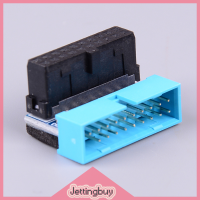 【Jettingbuy】 Flash Sale USB3.0 19P 20P ชาย90องศาเมนบอร์ดแชสซี front Seat expansion CONNECTOR